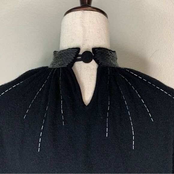 Into the Night by Laura Peterson Lambswool Blend Beaded Neckline Sweater - Picture 9 of 13